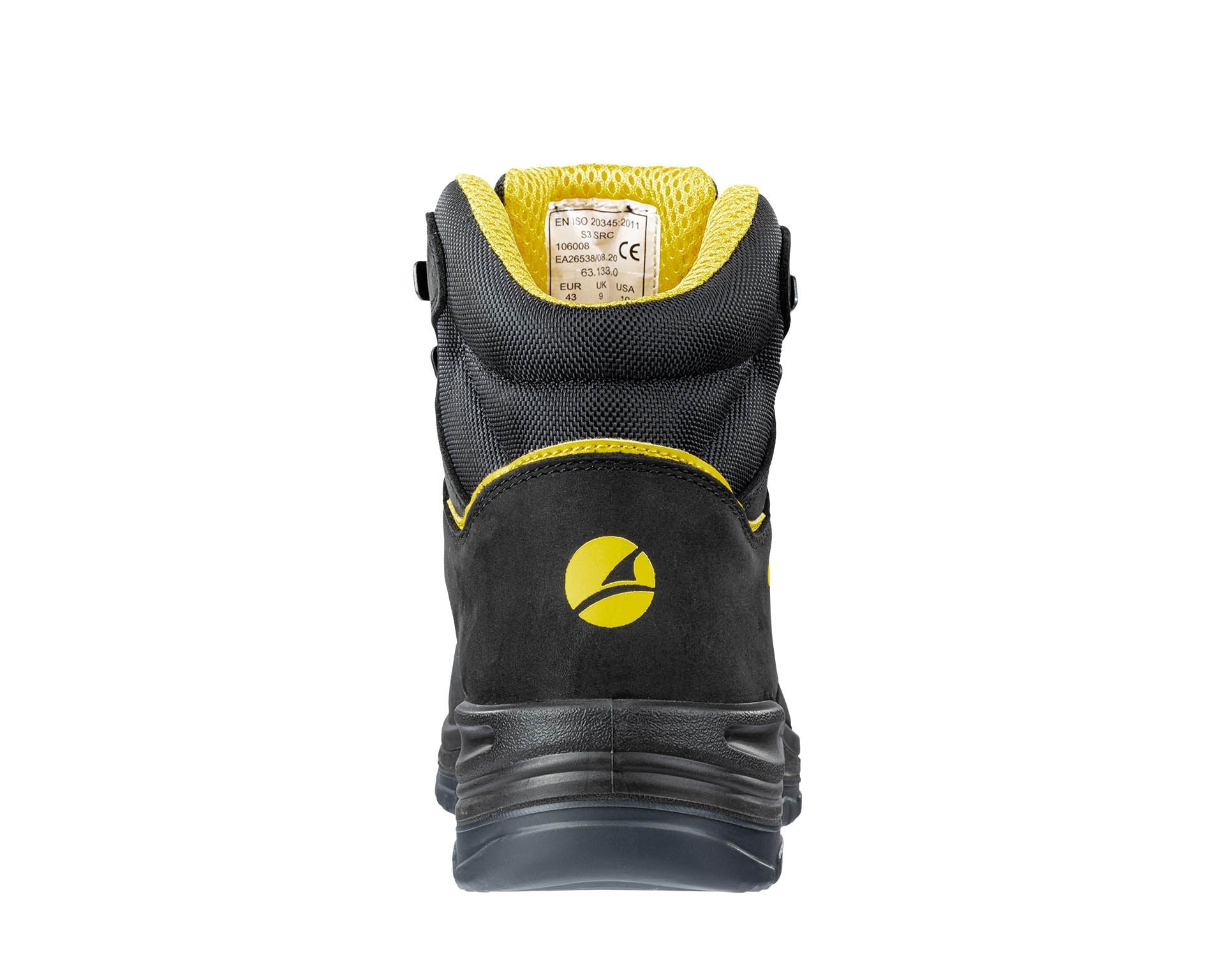ALBATROS GRAVEL MID Sicherheitsschuh S3 schwarz Herren Rückansicht