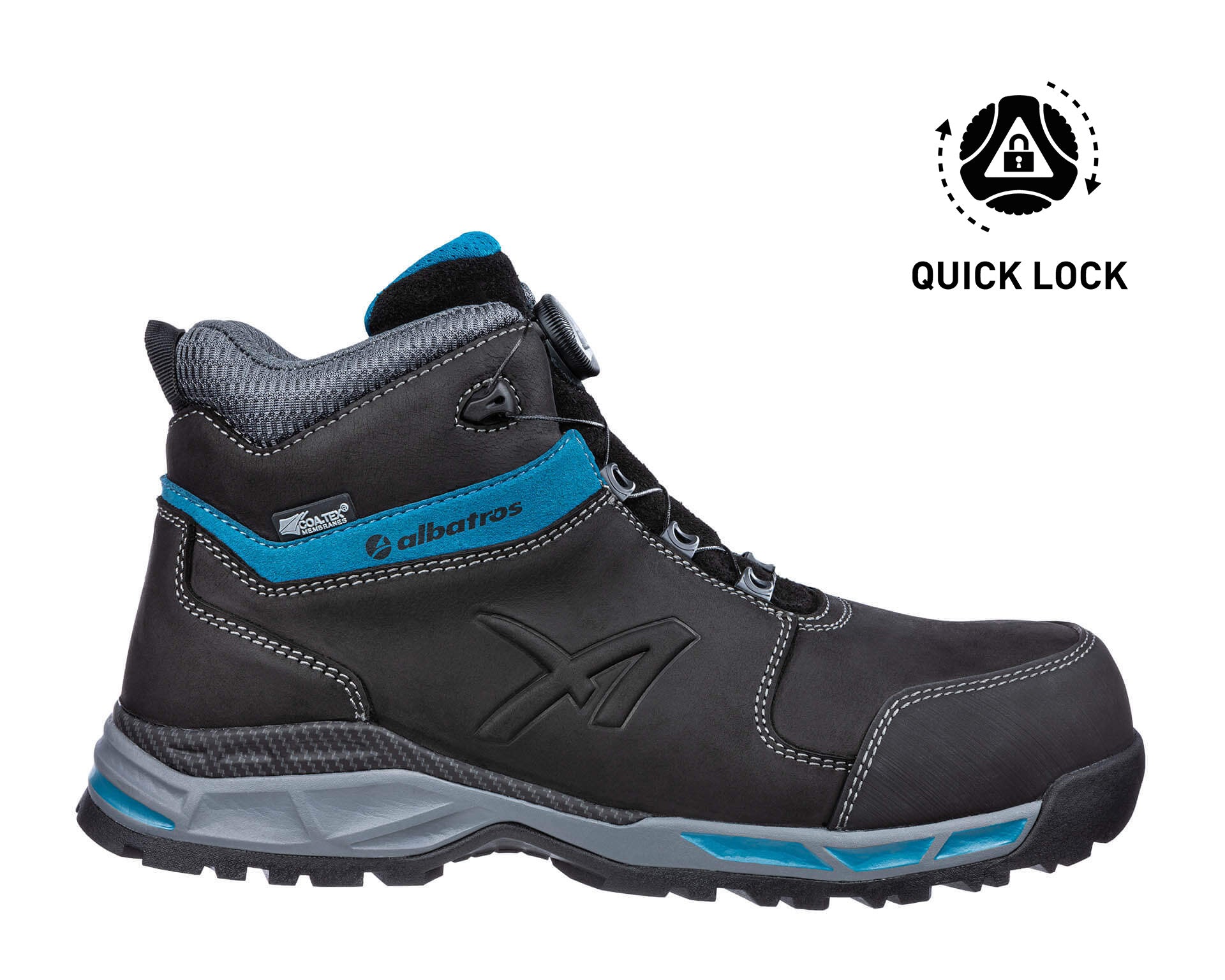 ALBATROS TOFANE QL CTX MID Sicherheitsschuh S7S ESD schwarz Herren rechts