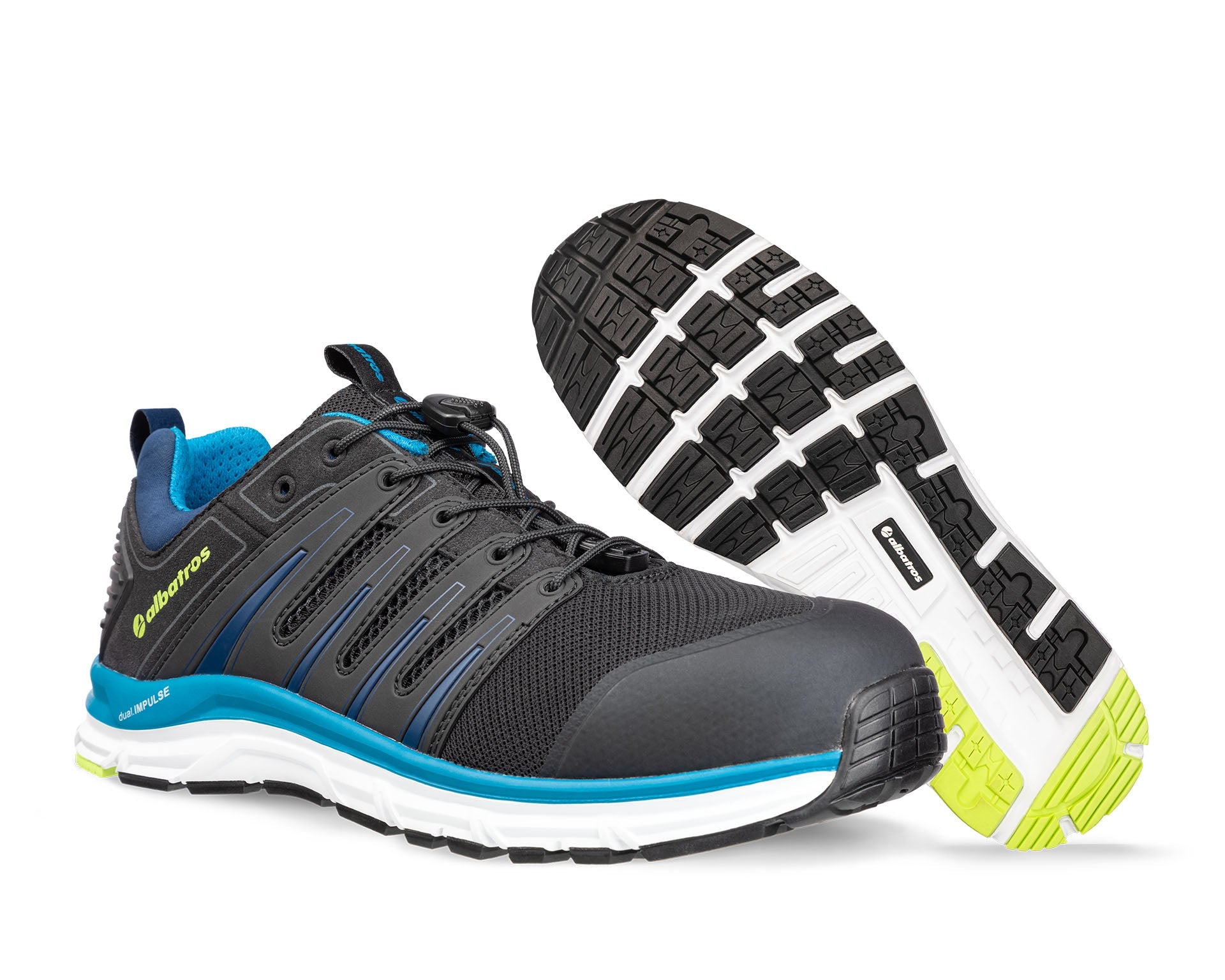 ALBATROS BREEZE IMPULSE LOW Sicherheitsschuh S1P ESD schwarz Paaransicht