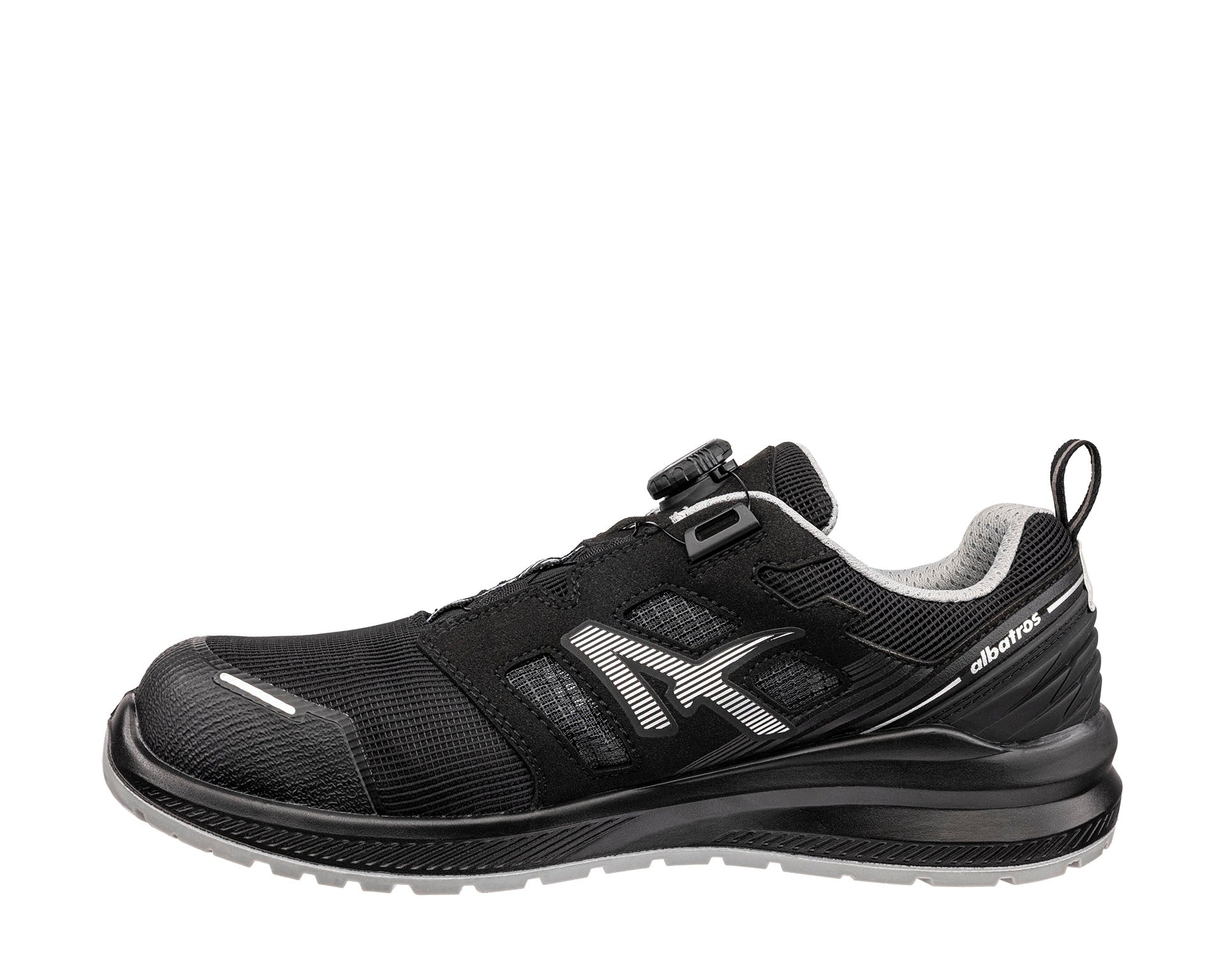 ALBATROS AIRFLOW BLK QL LOW Sicherheitsschuh S1PL ESD schwarz links