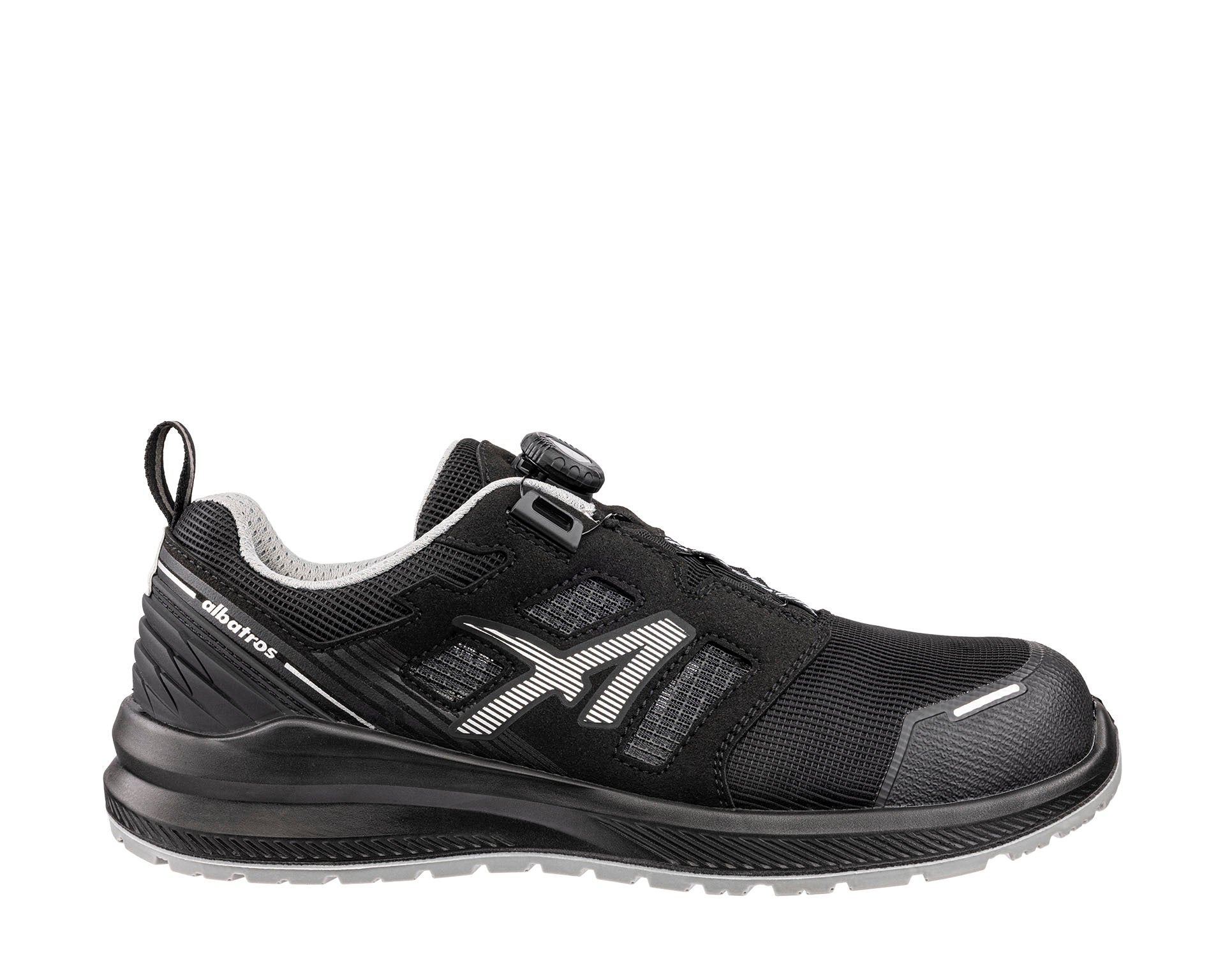 ALBATROS AIRFLOW BLK QL LOW Sicherheitsschuh S1PL ESD schwarz rechts