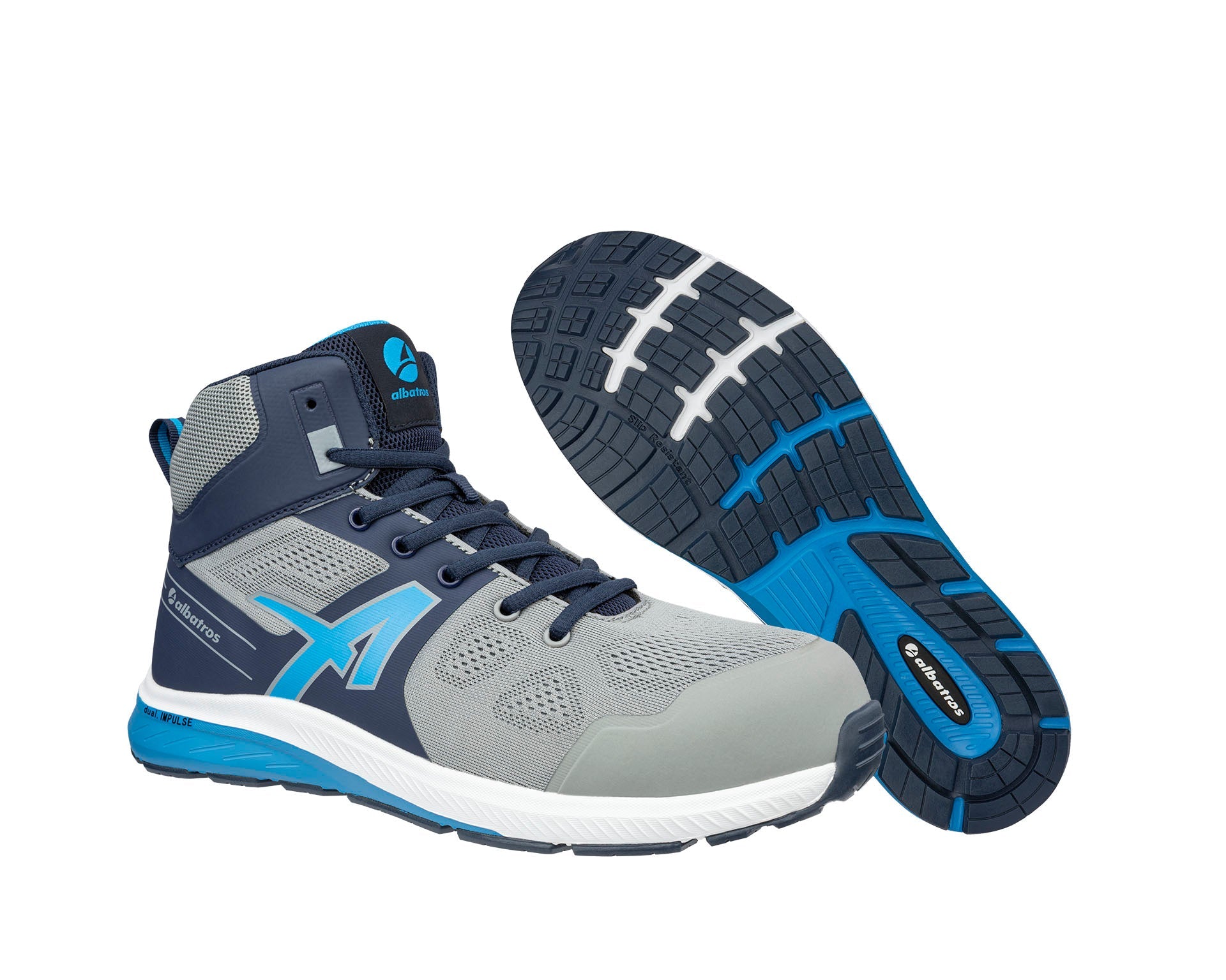 ALBATROS VORTEX IMPULSE MID Sicherheitsschuh S1PS ESD grau Paarbild