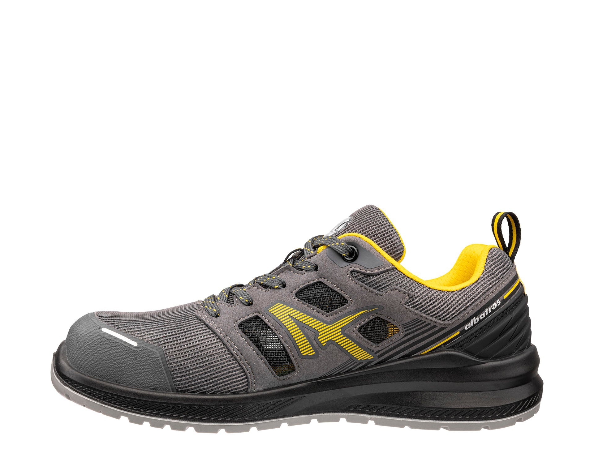 ALBATROS AIRFLOW LOW Sicherheitsschuh S1 ESD grau links